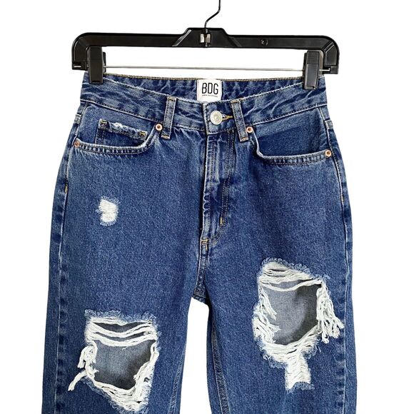Urban Outfitters BDG Mom High Rise Denim Jeans Womens Sz 24 Distressed Slim NWOT - Picture 2 of 10